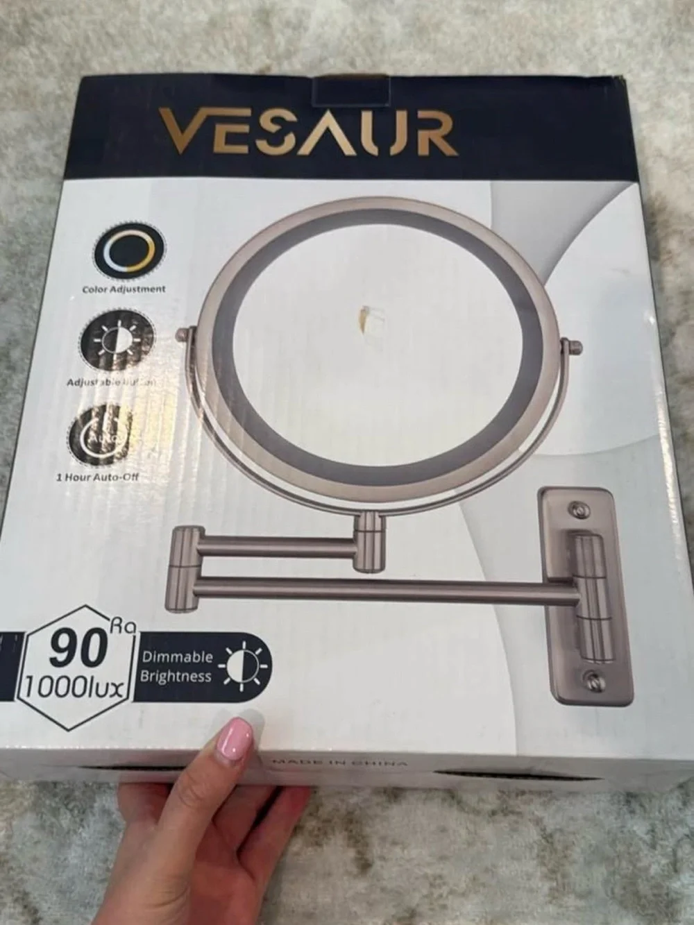 Wall-Mounted LED Makeup Mirror